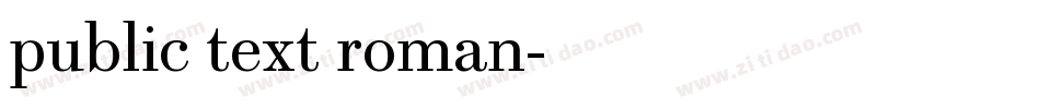 public text roman字体转换